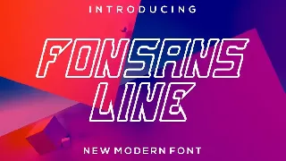 Fonsans line font