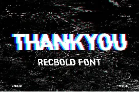 Recbold - Experimental Glitch Font