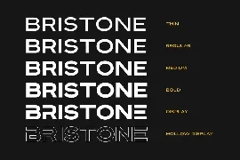 Bristone - Expanded Sans Family font