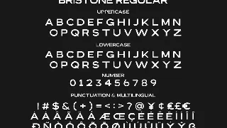 Bristone - Expanded Sans Family font