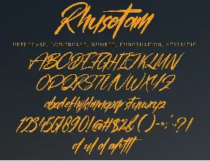 Rhusetam font