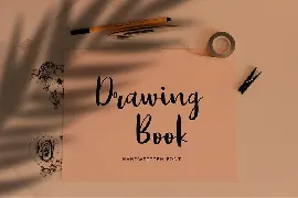 Drawing Book Modern Brush Script Font