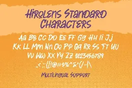 Hirolens font