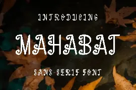 Mahabat Font