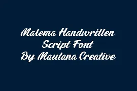 Malema Handwritten Script Font