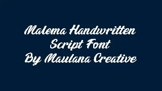 Malema Handwritten Script Font