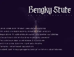 Bengky Stute - Blackletter Font