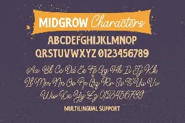 Midgrow font