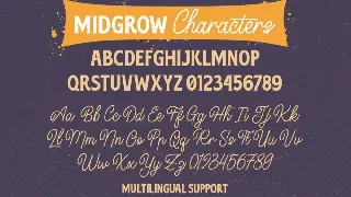 Midgrow font