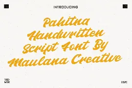 Pahitna Handwritten Script Font