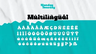 Monday Tuesday - Retro Type font