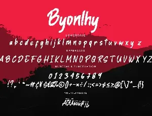 Byonlhy Dry Brush Business Font