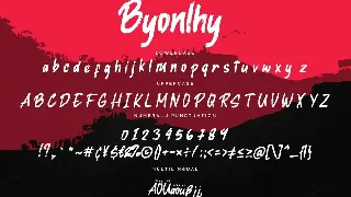 Byonlhy Dry Brush Business Font