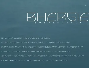 Bhergie - Modern Font