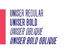 Uniser - Condensed Sans font