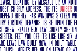 Uniser - Condensed Sans font