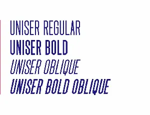 Uniser - Condensed Sans font