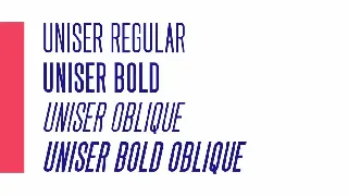 Uniser - Condensed Sans font