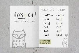 Fox Cat Hand Drawn Font