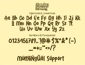 Monday Monkey font