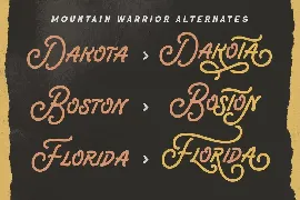 Mountain Warrior font