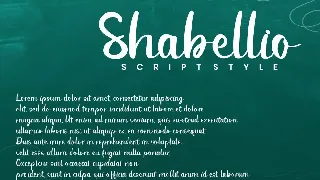 Shabellio - Script Font