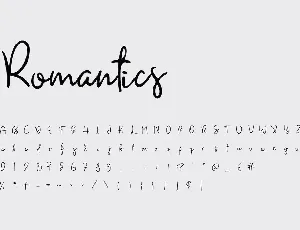 Romantics - Handwritten script Font