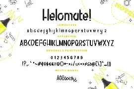 Helomate Stencil Advertisement Font