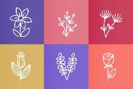 Boho Floral Dingbat font