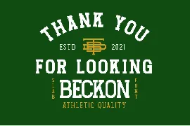 Beckon font