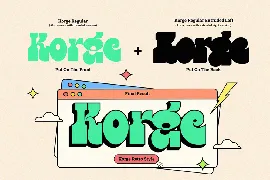 Korge | Bold Slab Serif Logo Font