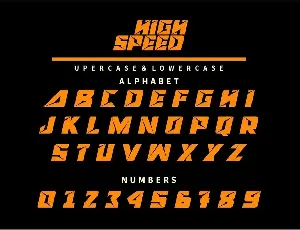 HIGH SPEED font