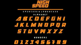 HIGH SPEED font