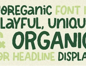 Moreganic - Organic Font