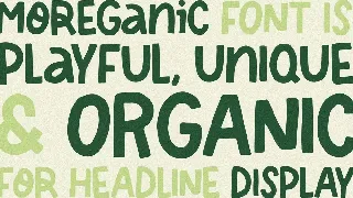 Moreganic - Organic Font