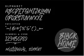 BLACK HOME font