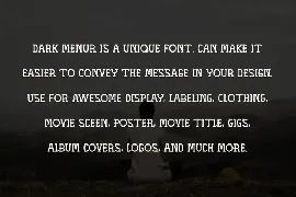 DARK MENUR - Serif Font