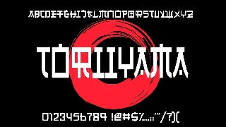 Toriiyama - Japanese Style Font