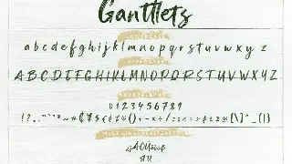 Ganttlets Brush Business Font