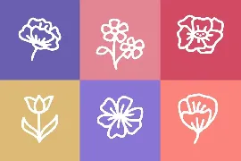 Cute Flowers Dingbat font