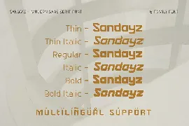 Sandayz - Modern Sans Serif font