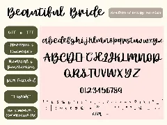 Beautiful Bride Modern Calligraphy Font