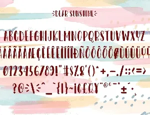 Dear Sunshine font