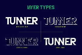 Latunner - Gaming Display Font