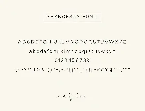 Francesca Handlettered Sans font