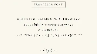 Francesca Handlettered Sans font