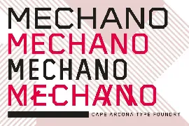 CA Mechano font