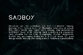 Sadboy Futuristic Font