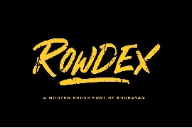 Rowdex font