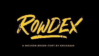 Rowdex font